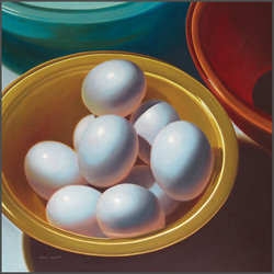 Eggs In Colored Bowls - Nance Danforth Paintings